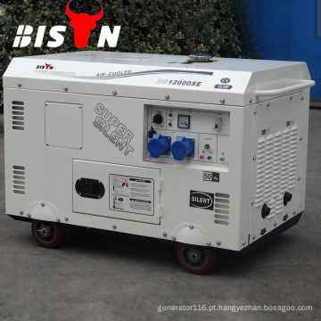 BISON (China) BS12000SE 10KW 10KVA China Fornecedor Três Fase 220V Silent Diesel Gerador com ATS